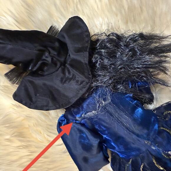 Broomstick Blvd. Halloween Shelf Sitting Witch Magic Skull Scepter Blue Black - Picture 9 of 16